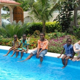 Sortie piscine avec les enfants
